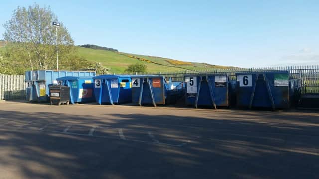 The household waste recovery centre at Wooler.
