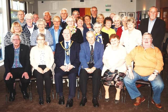 Alnwick  Friends of Voerde welcomed their German visitors, Alnwick Mayor Alan Symmonds (centre). Picture by Steve Miller