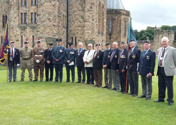 Civic and military representatives gathered at Alnwick Castle this morning to mark the start of Armed Forces Week.
