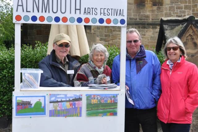 Venue guides being sold by Gordon Inkster and Dorothea Sinton. Picture by Terry Collinson