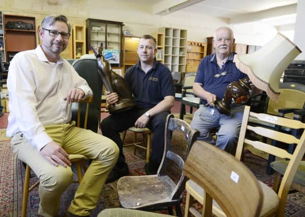 Darren Riach, Alan Duthie and Keith Mortimer at Featonbys Auctioneers in Whitley Bay
Picture by Jane Coltman