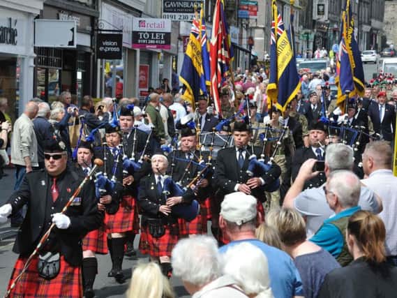 Drumhead service and parade in Berwick on Armed Forces Day. Picture by Jane Coltman