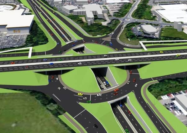 An artist impression of the proposed triple decker junction at Silverlink.
