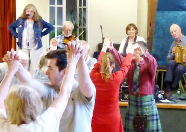 Warkworth Northumbrian Ceilidh Nights. Andy Seagroatt and Megs at the Ceilidh in June