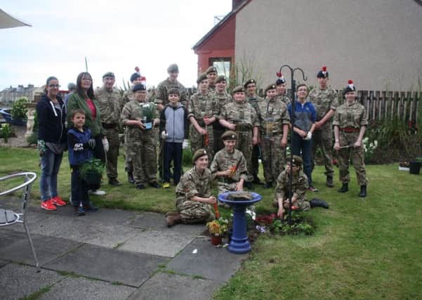 Amble and Broomhill Cadets carried out work at Dolphin View Care Home, Amble. Picture by Bartle Rippon/The Ambler