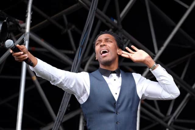Lemar on stage. Picture by Jane Coltman