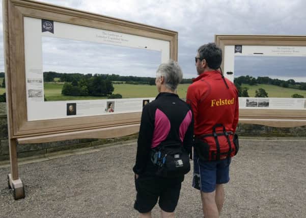 Framing the view as part of the Capability Brown exhibition at Alnwick Castle. Picture by Jane Coltman