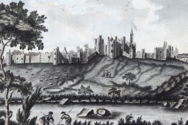 The 18th century view of Alnwick Castle Brown's restoration.