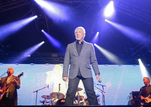 Sir Tom Jones in Alnwick. Picture by Jane Coltman.