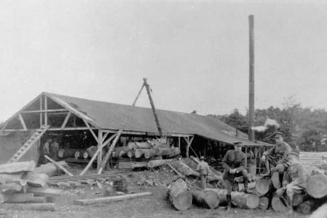 Canadian Sawmill at Chillingham in First World War