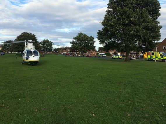 Air ambulance at North Shields
