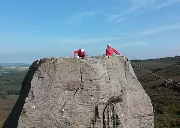The incident at the top of the Drakestone, near Harbottle.