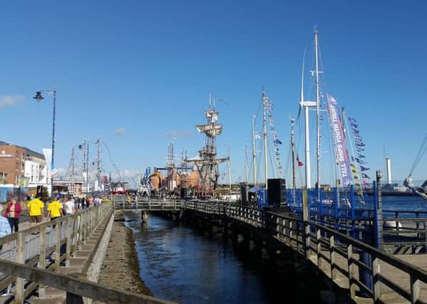 The quayside at Blyth on the opening day of the Tall Ships Regatta. Picture by Ben O'Connell