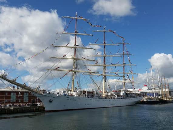 The Dar Mlodziezy is the largest of the Tall Ships at Blyth. Picture by Ben O'Connell