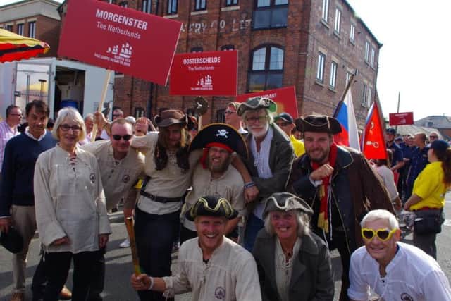 The Tall Ships crew and community parade. Picture by John Tuttiett Photography
