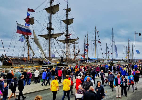 Crowds grow on the third day of the Tall Ships Regatta at Blyth. Picture by LJ Sedgwick.