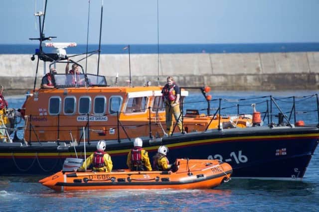 Both lifeboats performed drills for the crowds. Pictures by Alex Braidford