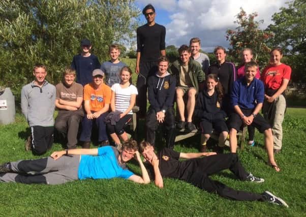 The Air Cadets from across the Durham/Northumberland Wing area at the end of their Duke of Edinburgh Gold Award venture.