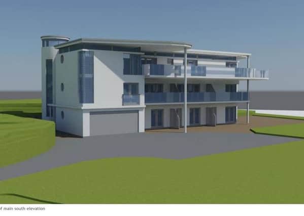 An artist's impression of the proposed holiday lets on the former site of Signal Cottage in Amble.