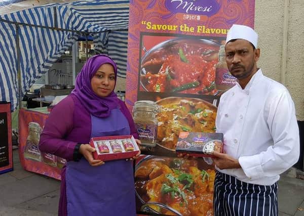 Amina Begum and husband Roy Uddin with their new spice range.