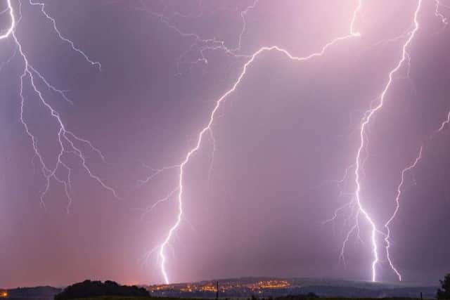 Dramatic picture of lightning over Alnwick in the early hours of Friday, September 16.
