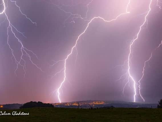 Dramatic picture of lightning over Alnwick in the early hours of Friday, September 16.
