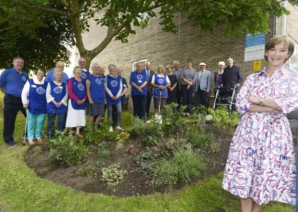 The Duchess of Northumberland at the new memorial garden at Alnwick Infirmary dedicated to Duchess Elizabeth and Jack Deeble, from the League of Friends. Picture by Jane Coltman