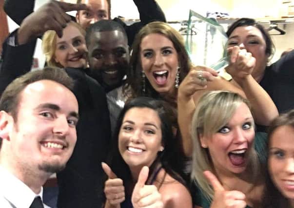 Staff of Newton Hall celebrate victory in the North East Wedding Venue category at North of England Wedding Awards for Outstanding Customer Service.