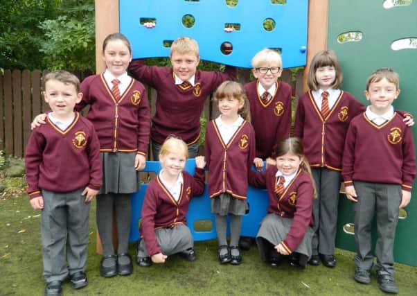 Whittingham Primary School pupils in their new uniform.