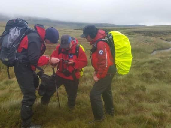 Mountain Rescue volunteers on one of the searches.