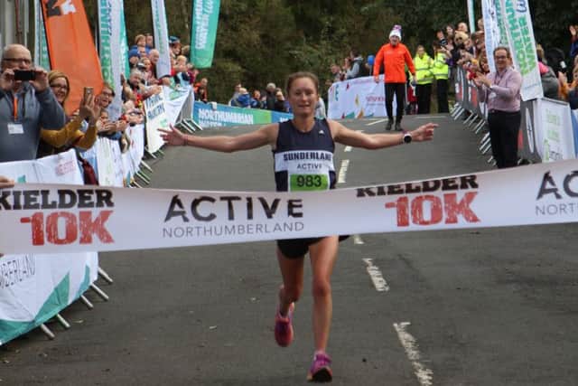 Aly Dixon was the first female to finish and was second overall. Picture by North News & Pictures.