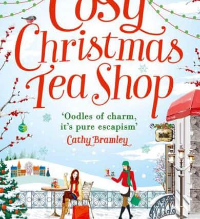 The front cover of The Cosy Christmas Tea Shop.