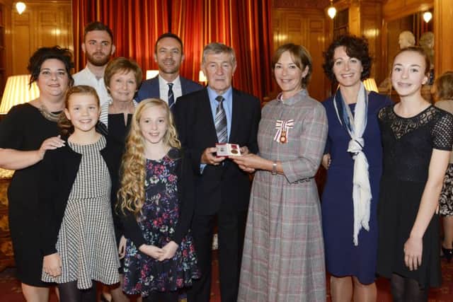 Alan Nixon was presented with a British Empire Medal by the Duchess of Northumberland in a ceremony at Alnwick Castle.
 Picture by Jane Coltman