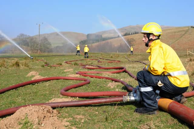 A wildfire exercise in the Breamish Valley.