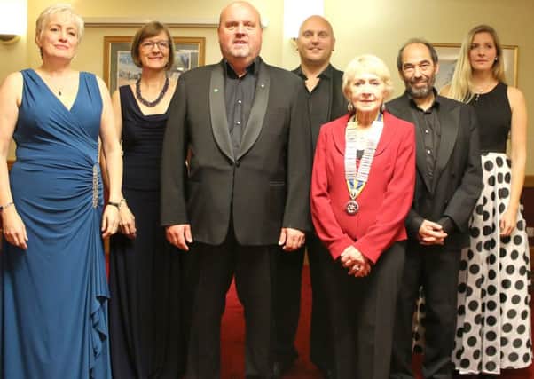 The talented line-up at Ponteland Rotary Clubs Graeme Danby Gala, with club president Suzanne Marshall.