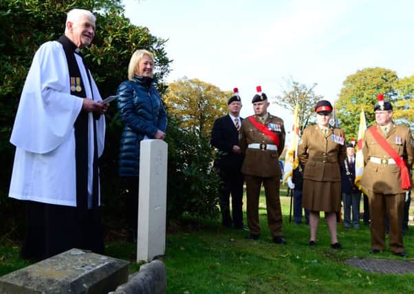 A special service was held to dedicate the headstone for Sgt Andrew Neil at Church Bank Cemetery, Wallsend.