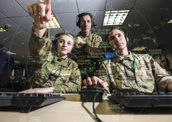 RAF aerospace battle managers control aircraft in the CRC at RAF Boulmer. Picture by SAC Phil Dye
