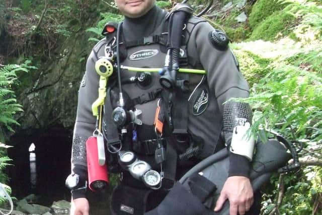 Craig Ward in his diving gear.
