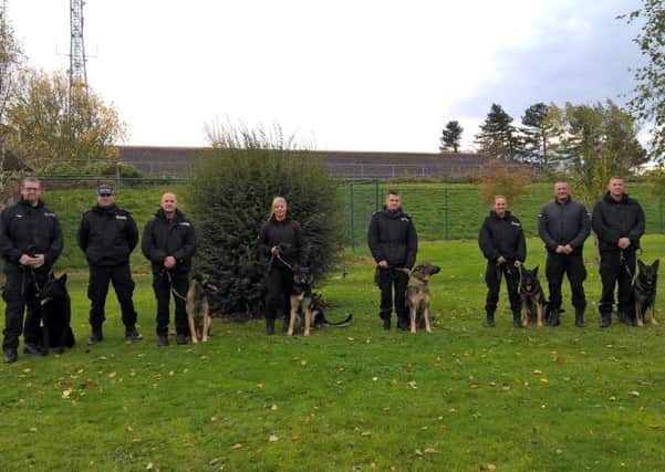 The six new police dogs.
