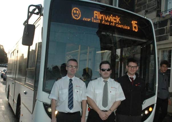 The Spirit Buses drivers, including Steve Hurst, centre. Picture by Mary Scott