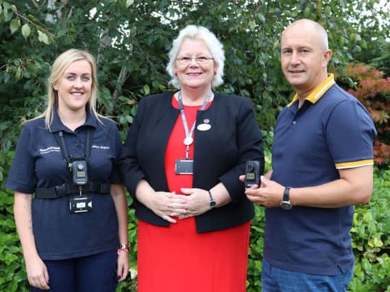 Gemma Fowle, animal welfare officer; Coun Liz Simpson, chairman of the Safer Northumberland Board; and Paul Turnbull, environmental enforcement officer.