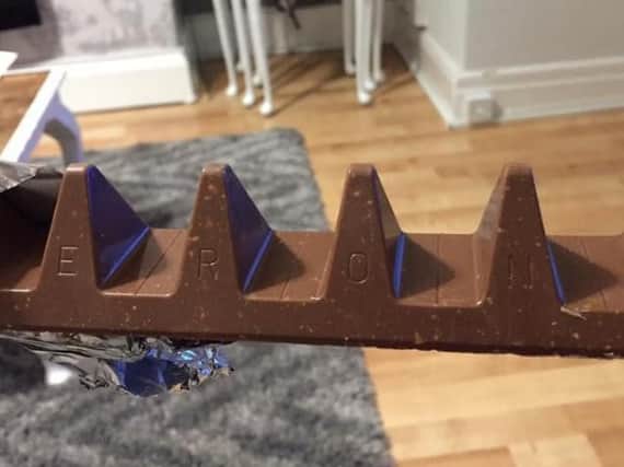 The new Toblerone. Picture: Lee Yarker.