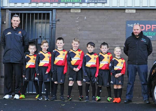 Ashington Town U8 Patriots in ther new strips sponsored by Energy Tuning.