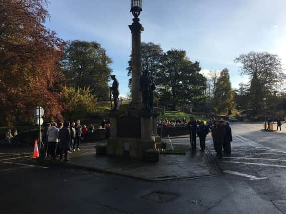 The two minutes' silence in Alnwick this morning.