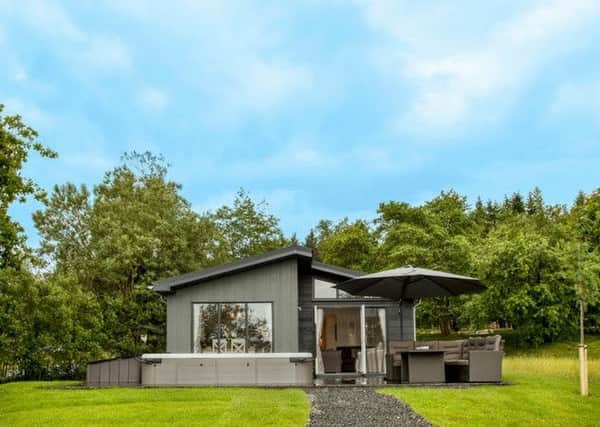 A lodge at the newly-named Kielder Waterside.