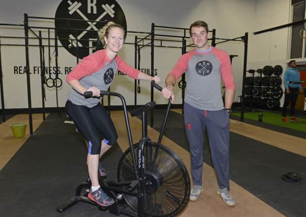 Collette Pryer and Matt Pearce at the Real Fitness gym in Alnwick.
Picture by Jane Coltman
