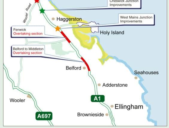 The options for improvements north of Ellingham.