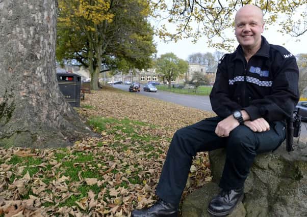 Police Constable Dave Brown in Rothbury.
 Picture by Jane Coltman