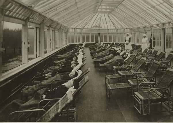The sun lounge at Stannington Sanatorium, 1926.