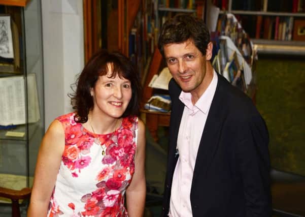 Author Sarah Reay with Hugh Pym at the launch. Picture by Alastair J Gilchrist